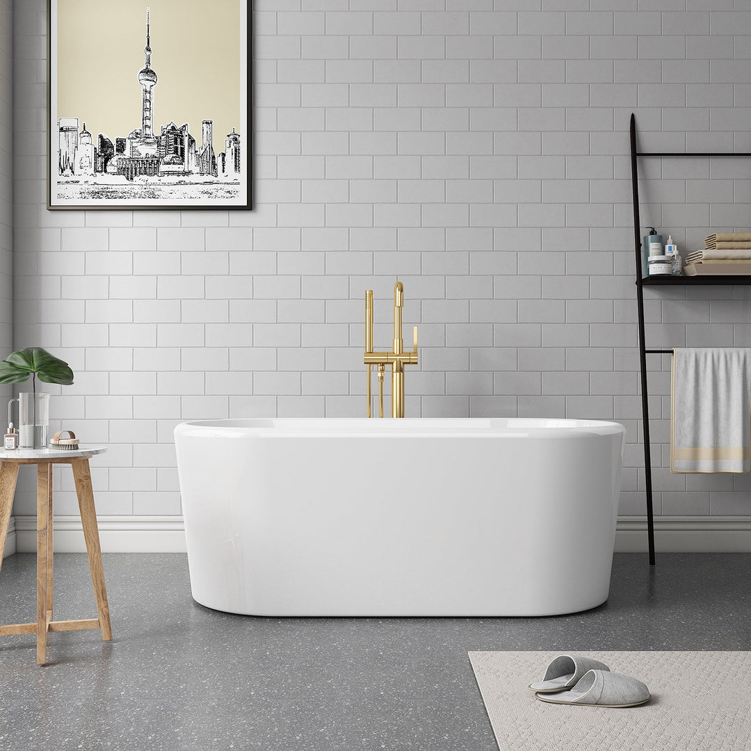 Vinnova Caserta 67" x 27.6" Soaking Bathtub