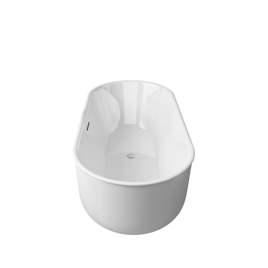 Vinnova Nuoro 67" x 31.5" Soaking Bathtub