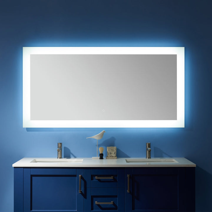 Vinnova 60" Rectangle LED Lighted Accent Bathroom/Vanity Wall Mirror