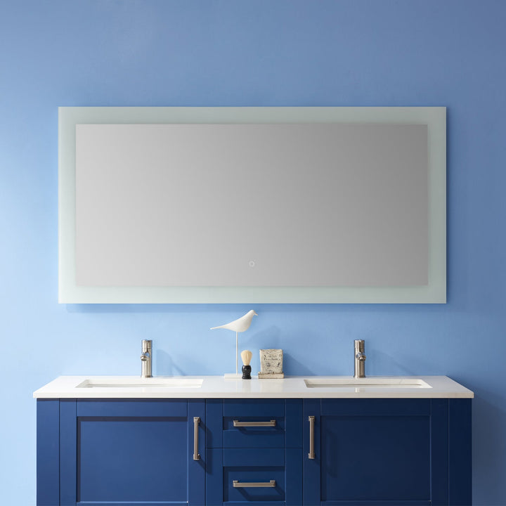 Vinnova 60" Rectangle LED Lighted Accent Bathroom/Vanity Wall Mirror