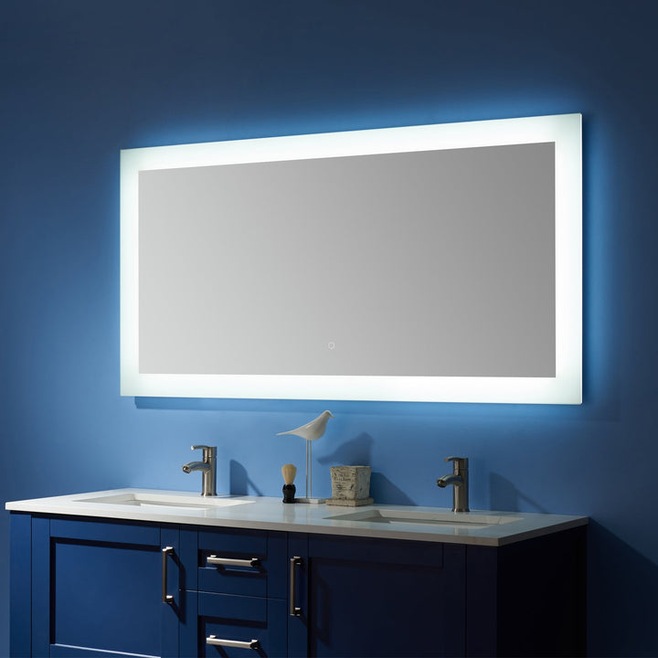 Vinnova 60" Rectangle LED Lighted Accent Bathroom/Vanity Wall Mirror