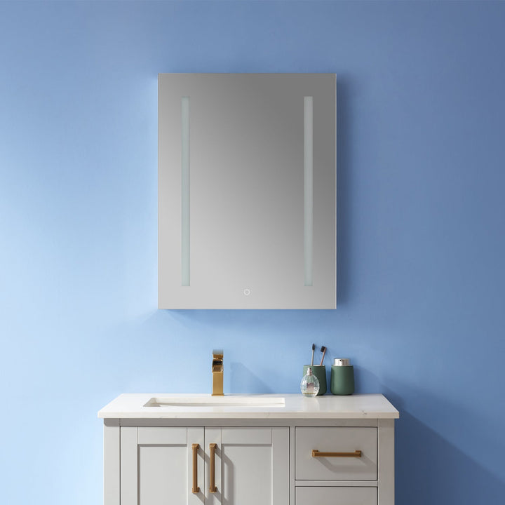 Vinnova 24" Rectangle Frameless Lighted Medicine Cabinet Wall Mounted Mirror