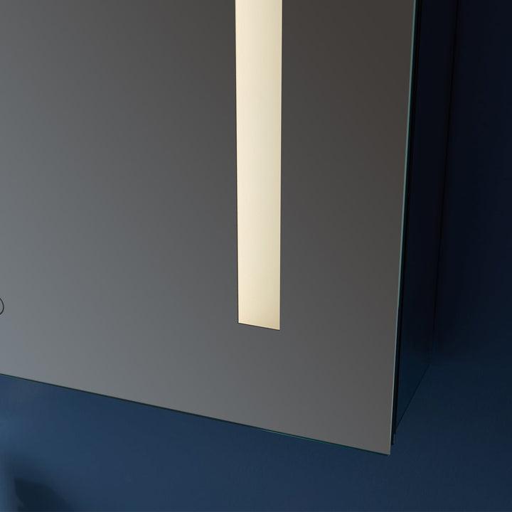 Vinnova 24" Rectangle Frameless Lighted Medicine Cabinet Wall Mounted Mirror