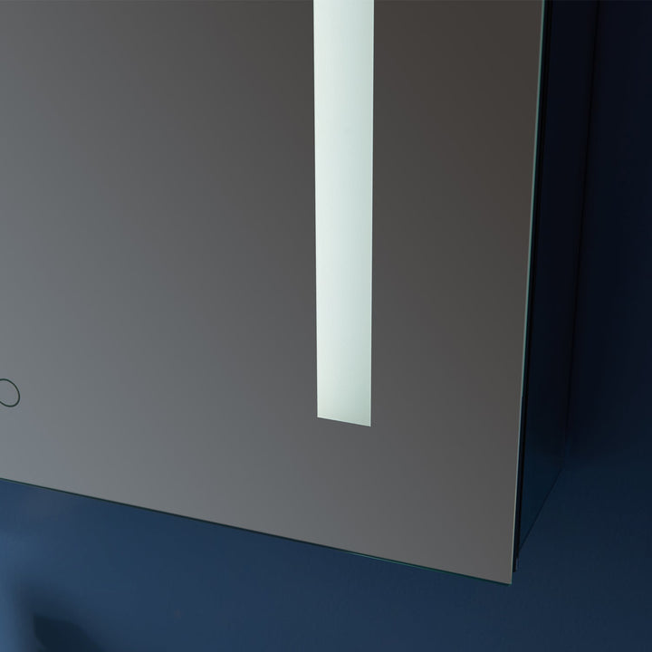 Vinnova 24" Rectangle Frameless Lighted Medicine Cabinet Wall Mounted Mirror