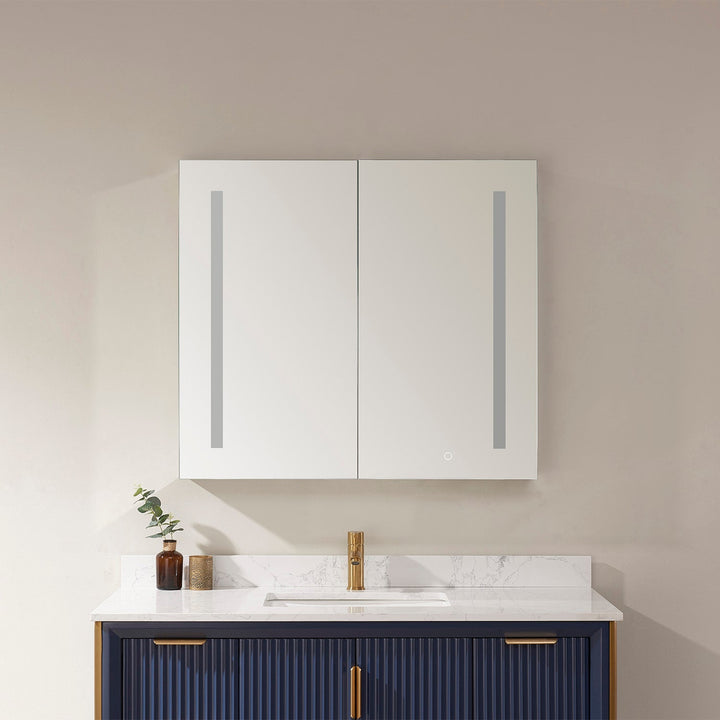 Vinnova 36" Rectangle Frameless Lighted Medicine Cabinet Wall Mounted Mirror
