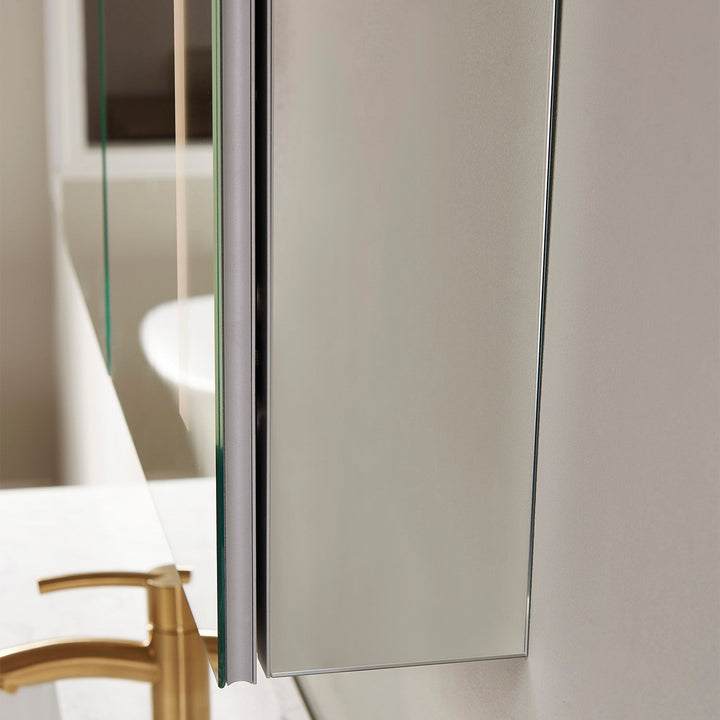 Vinnova 36" Rectangle Frameless Lighted Medicine Cabinet Wall Mounted Mirror