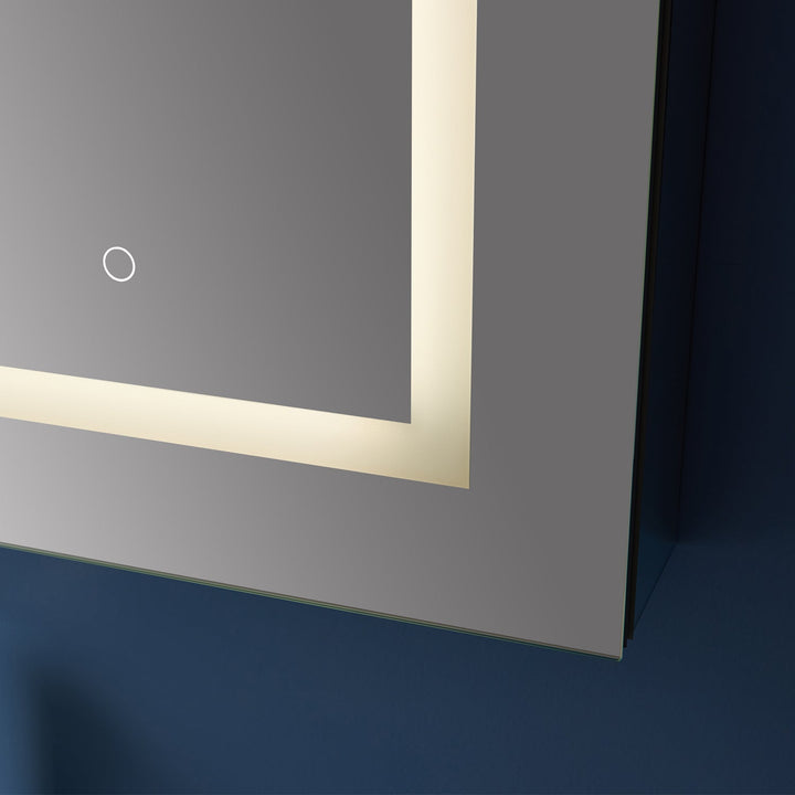 Vinnova 36" Rectangle Frameless Lighted Medicine Cabinet Wall Mounted Mirror