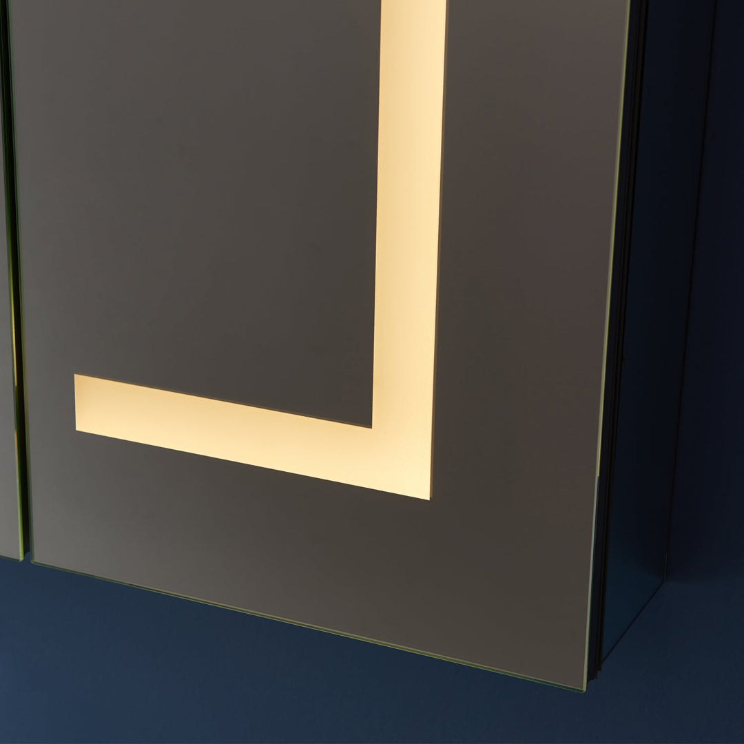 Vinnova 48" Rectangle Frameless Lighted Medicine Cabinet Wall Mounted Mirror