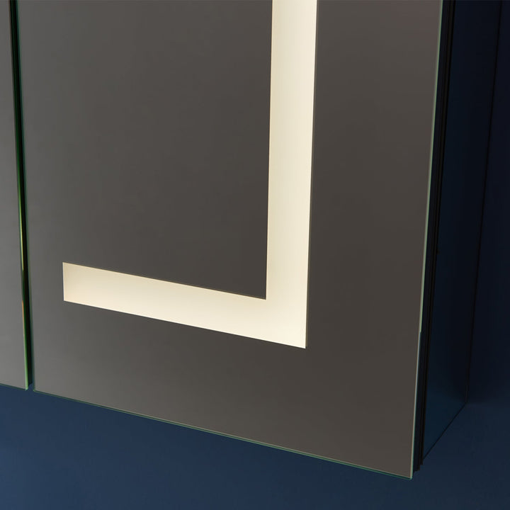 Vinnova 48" Rectangle Frameless Lighted Medicine Cabinet Wall Mounted Mirror