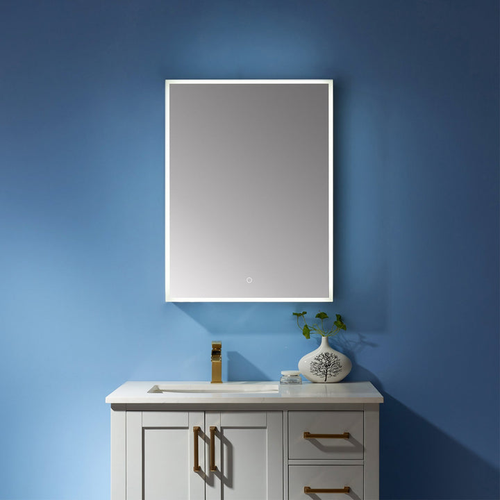 Vinnova 24" Rectangle Frameless Lighted Medicine Cabinet Wall Mounted Mirror