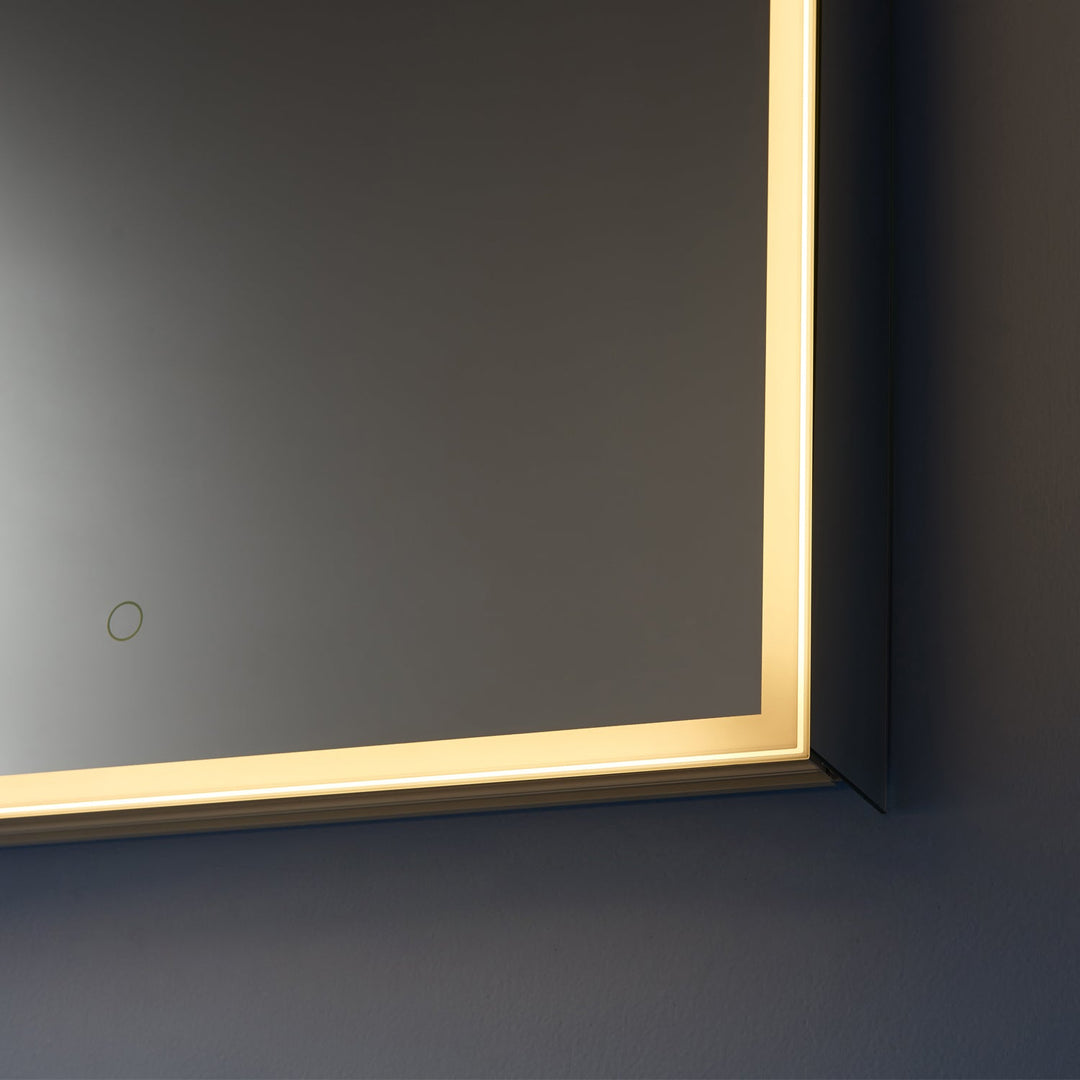 Vinnova 24" Rectangle Frameless Lighted Medicine Cabinet Wall Mounted Mirror
