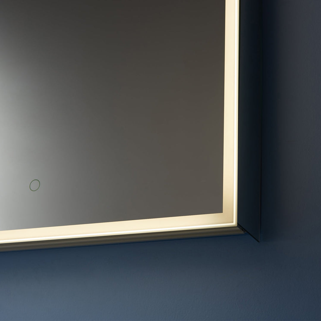 Vinnova 24" Rectangle Frameless Lighted Medicine Cabinet Wall Mounted Mirror