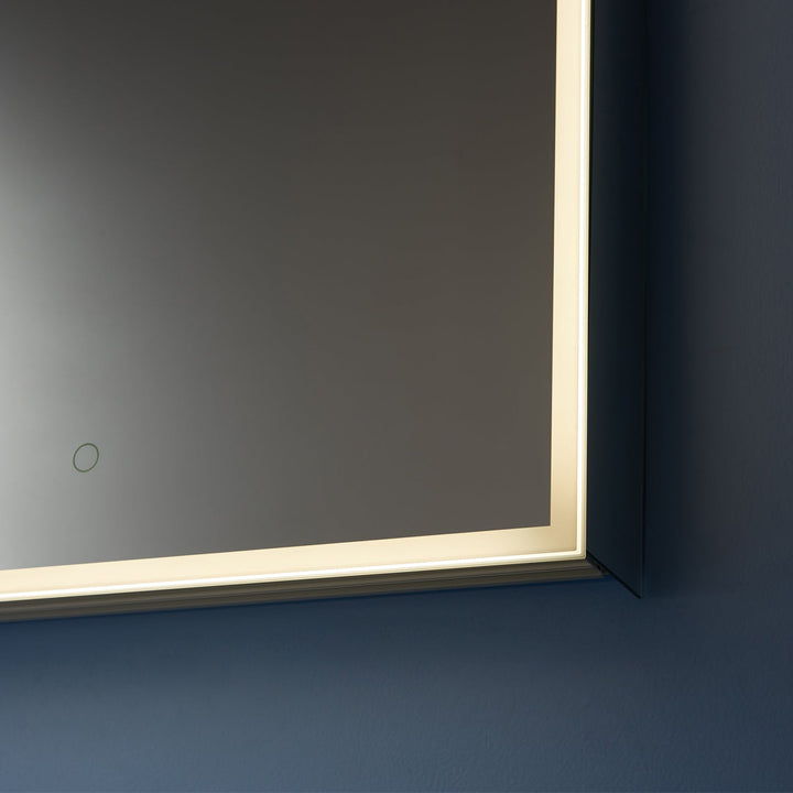 Vinnova 24" Rectangle Frameless Lighted Medicine Cabinet Wall Mounted Mirror