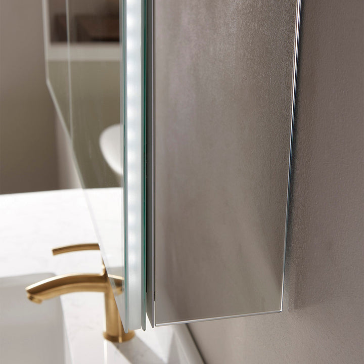 Vinnova 36" Rectangle Frameless Lighted Medicine Cabinet Wall Mounted Mirror