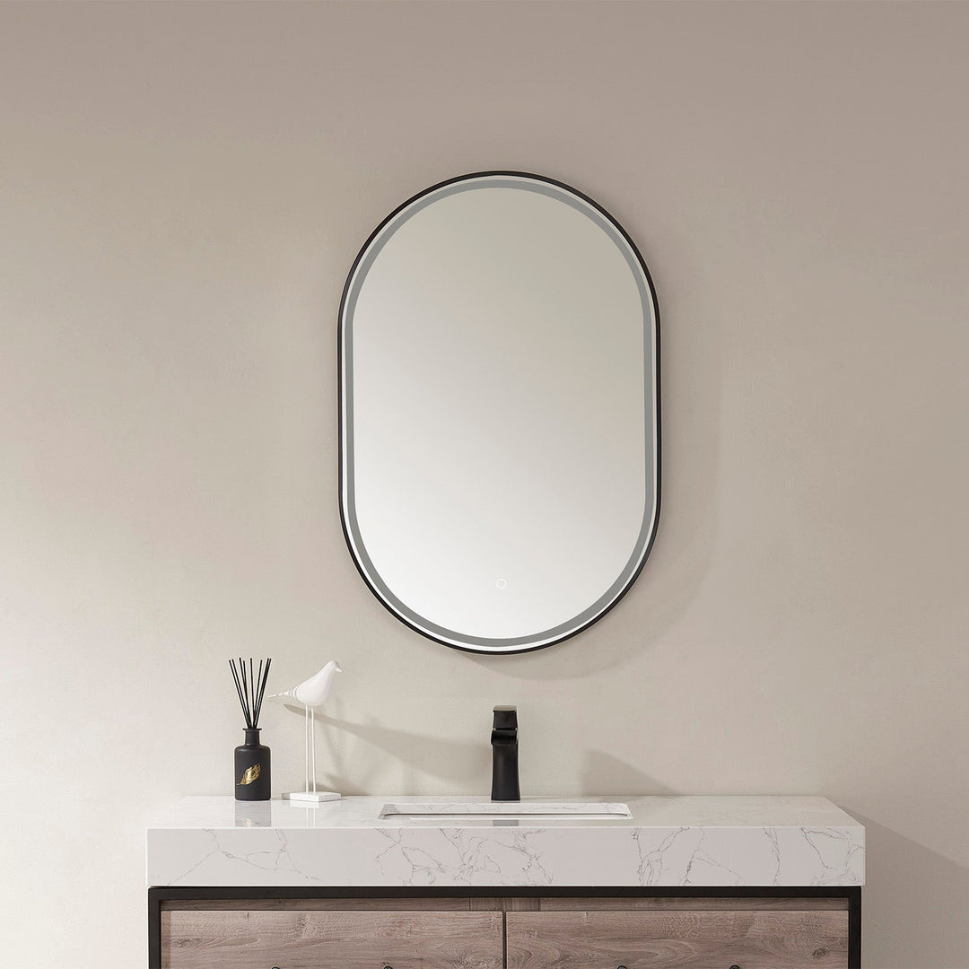 Vinnova 24'' Oval LED Lighted Accent Bathroom/Vanity Wall Mirror