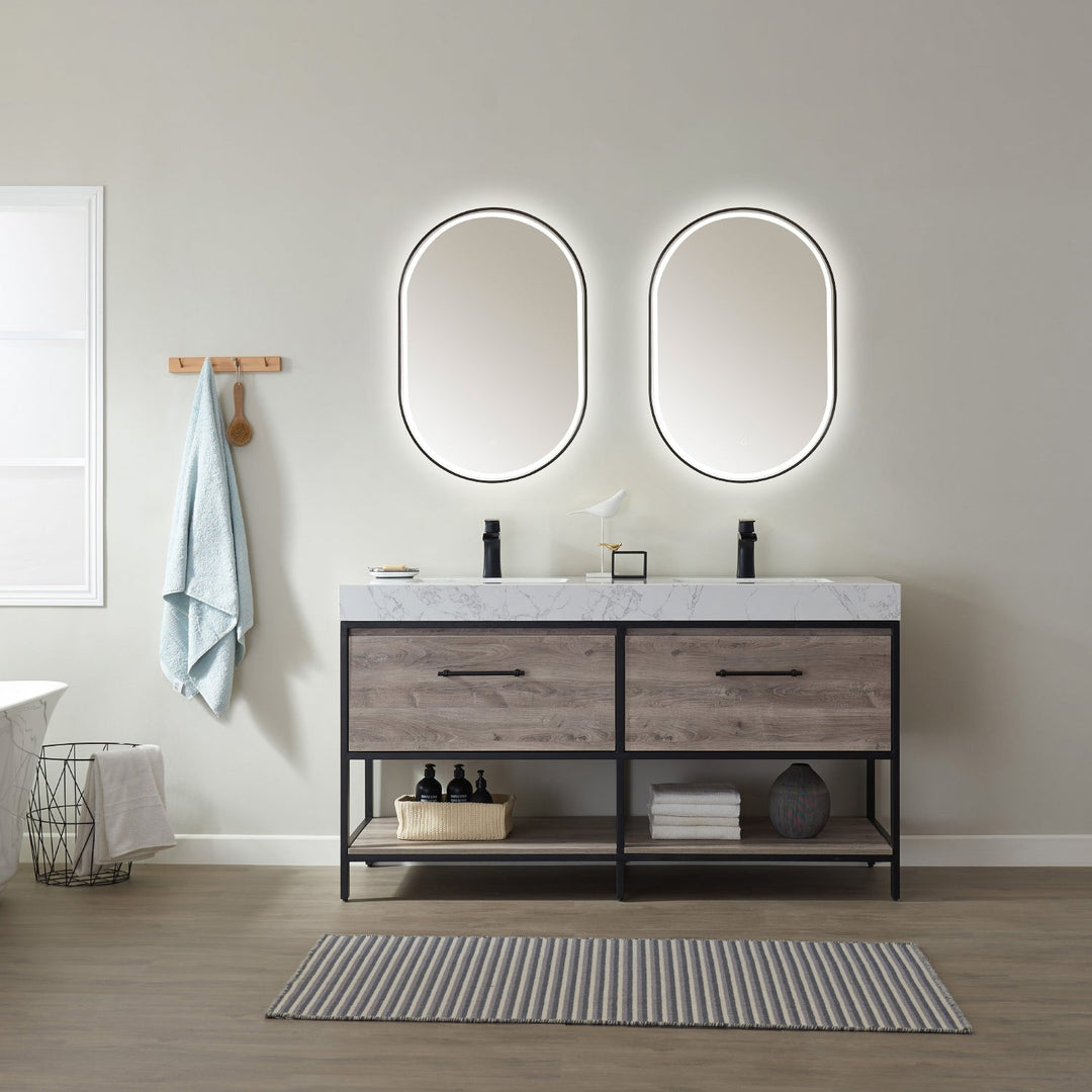 Vinnova 24'' Oval LED Lighted Accent Bathroom/Vanity Wall Mirror