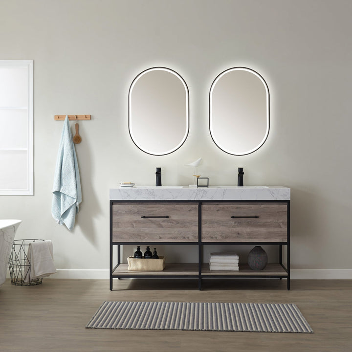 Vinnova 24'' Oval LED Lighted Accent Bathroom/Vanity Wall Mirror