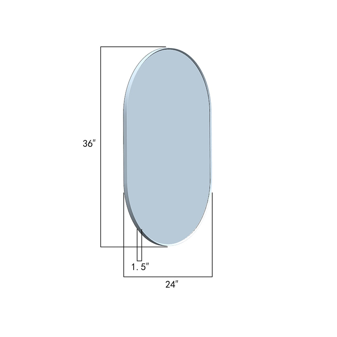 Vinnova 24'' Oval LED Lighted Accent Bathroom/Vanity Wall Mirror
