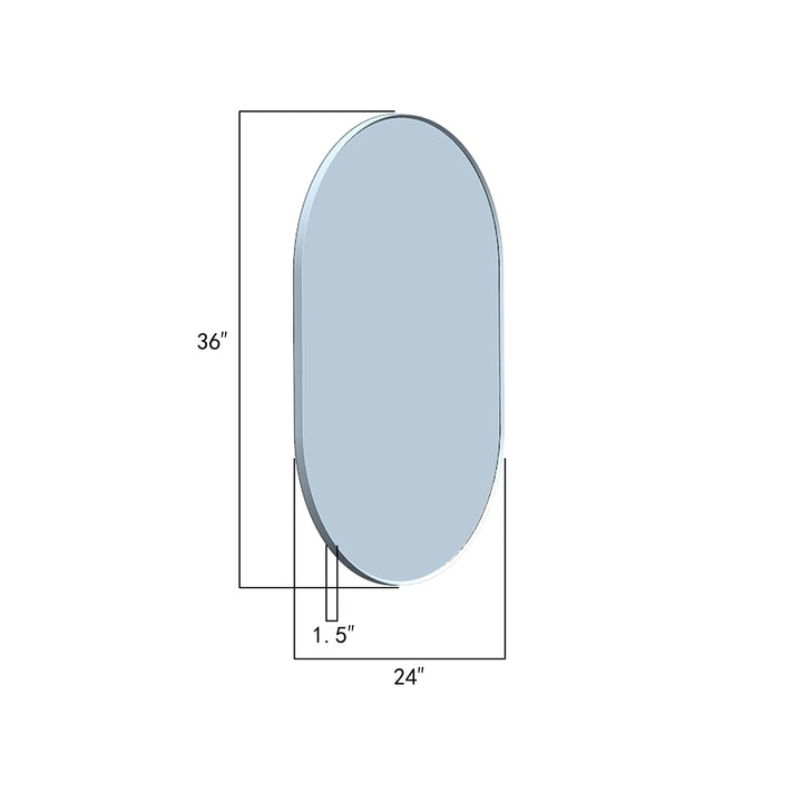 Vinnova 24'' Oval LED Lighted Accent Bathroom/Vanity Wall Mirror