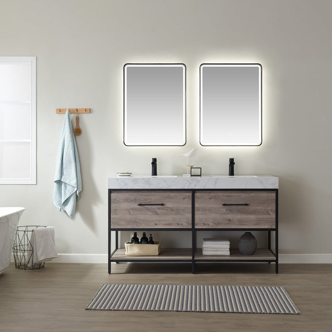 Vinnova 24'' Rectangle LED Lighted Accent Bathroom/Vanity Wall Mirror