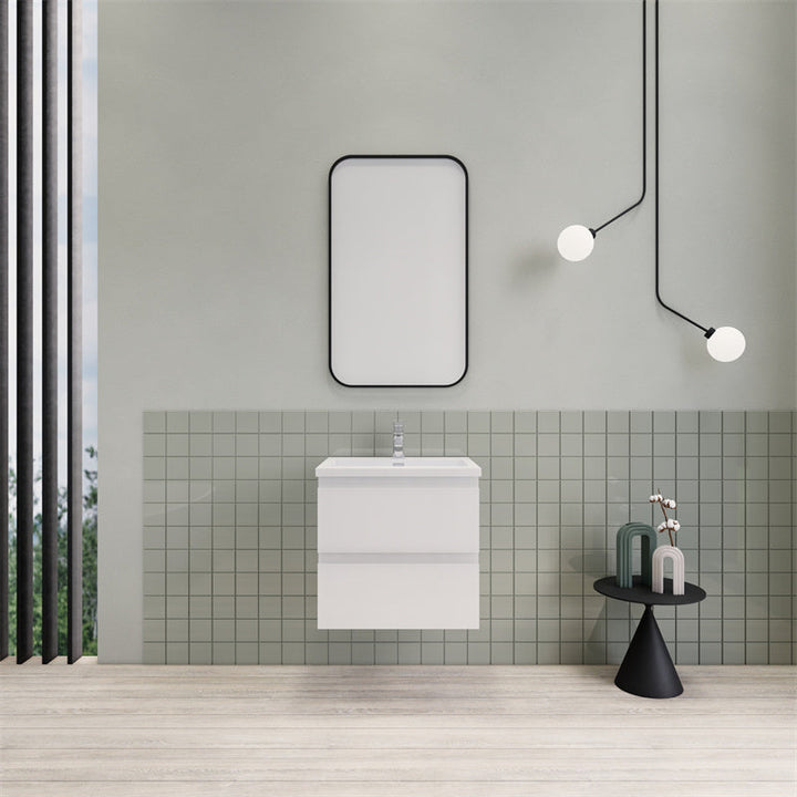 Magpie Floating Vanity in High Gloss White (24-84 inches)