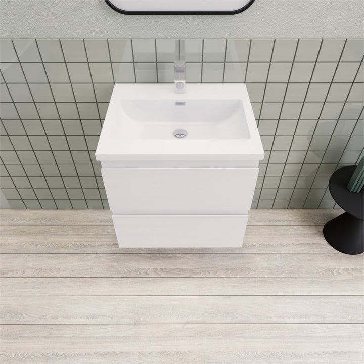 Magpie Floating Vanity in High Gloss White (24-84 inches)