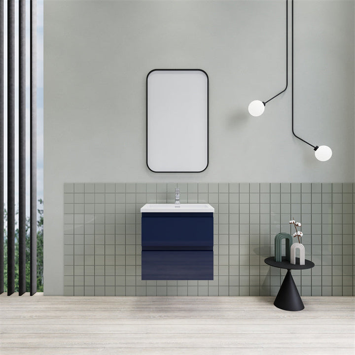 Magpie Floating Vanity in High Gloss Blue (24-84 inches)