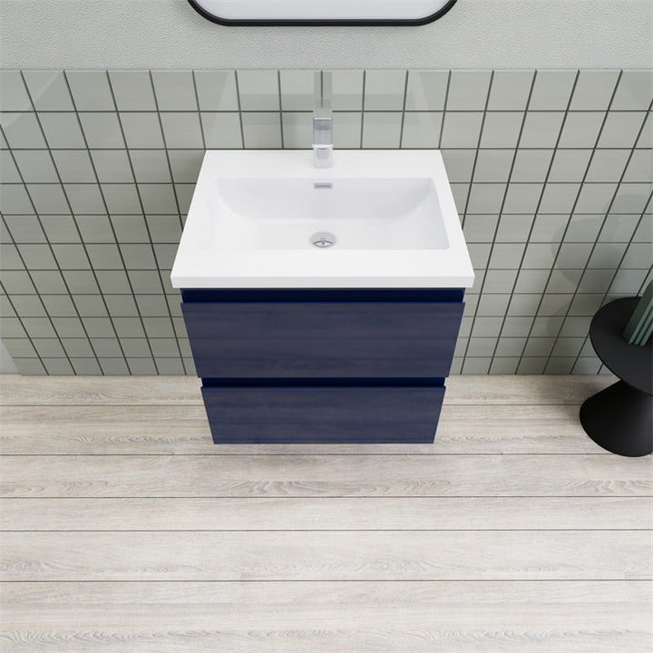Magpie Floating Vanity in High Gloss Blue (24-84 inches)