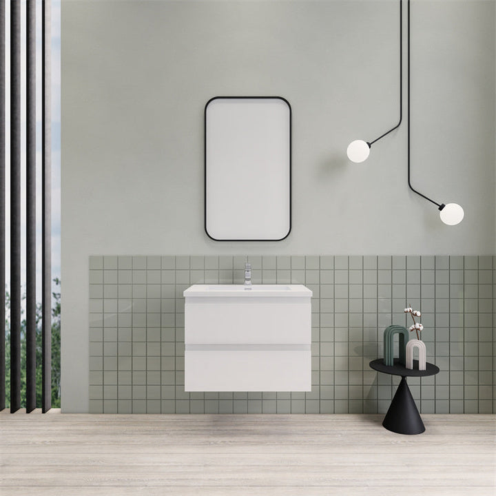 Magpie Floating Vanity in High Gloss White (24-84 inches)