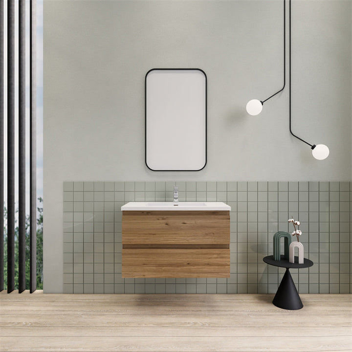 Magpie Floating Vanity in Natural Oak (24-84 inches)