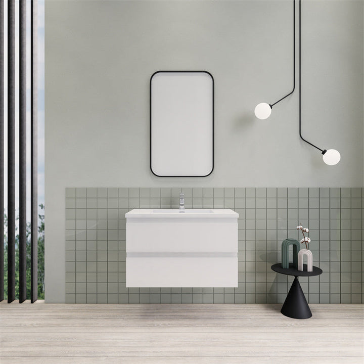 Magpie Floating Vanity in High Gloss White (24-84 inches)