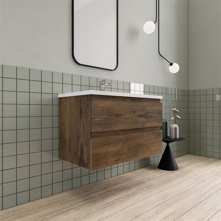Magpie Floating Vanity in Rose Wood (24-84 inches)