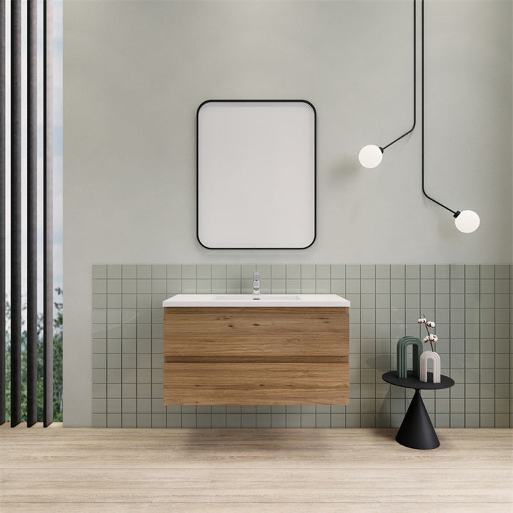 Magpie Floating Vanity in Natural Oak (24-84 inches)