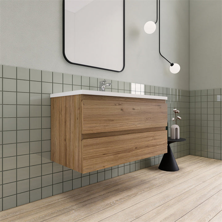 Magpie Floating Vanity in Natural Oak (24-84 inches)