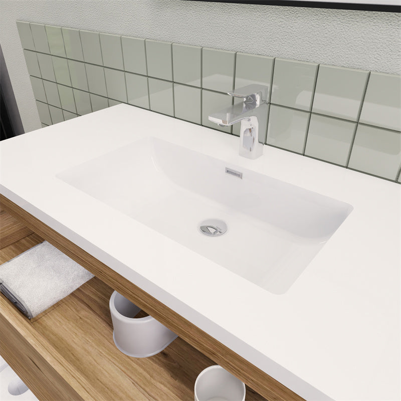 Magpie Floating Vanity in Natural Oak (24-84 inches)