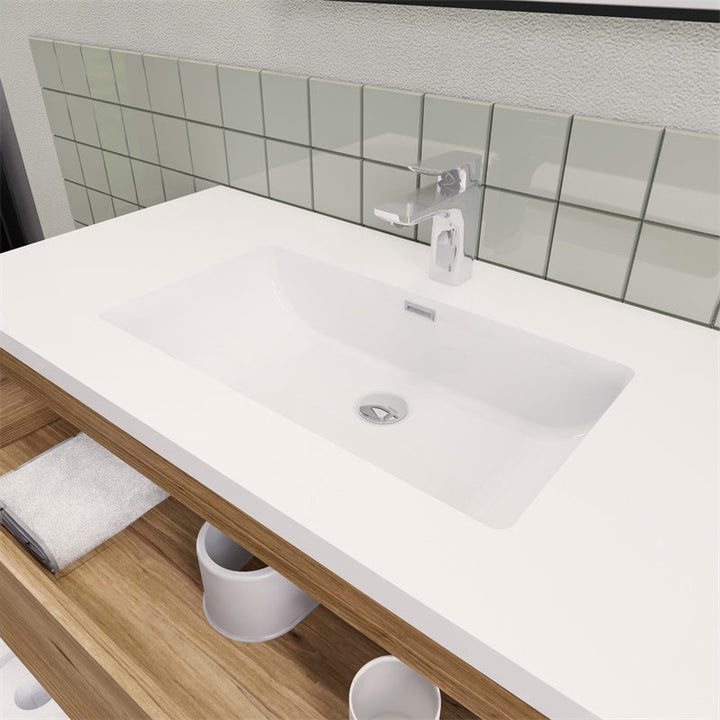 Magpie Floating Vanity in Natural Oak (24-84 inches)