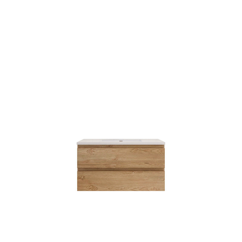 Magpie Floating Vanity in New England Oak (24-84 inches)