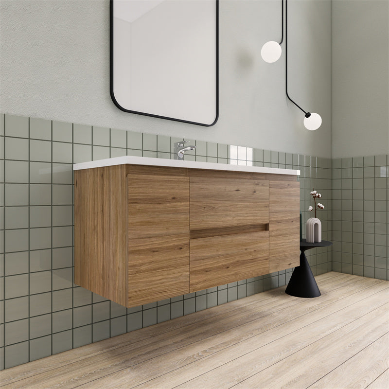 Magpie Floating Vanity in Natural Oak (24-84 inches)