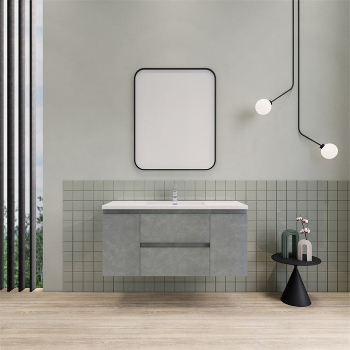 48" Magpie Floating Vanity in Cement Gray