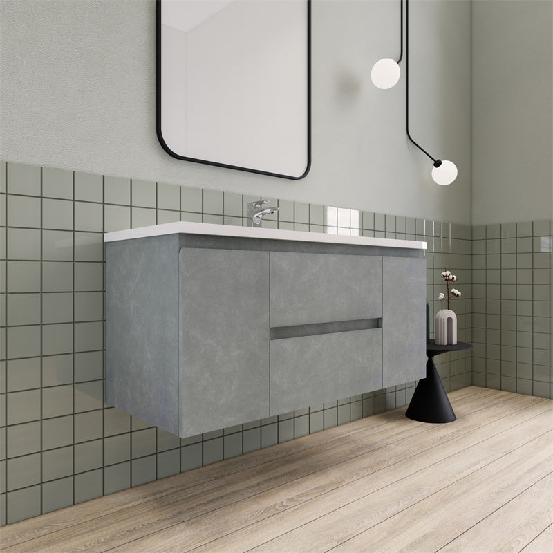 48" Magpie Floating Vanity in Cement Gray