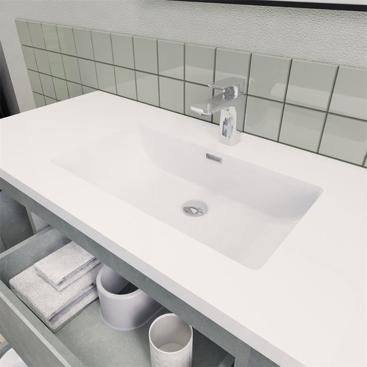 48" Magpie Floating Vanity in Cement Gray