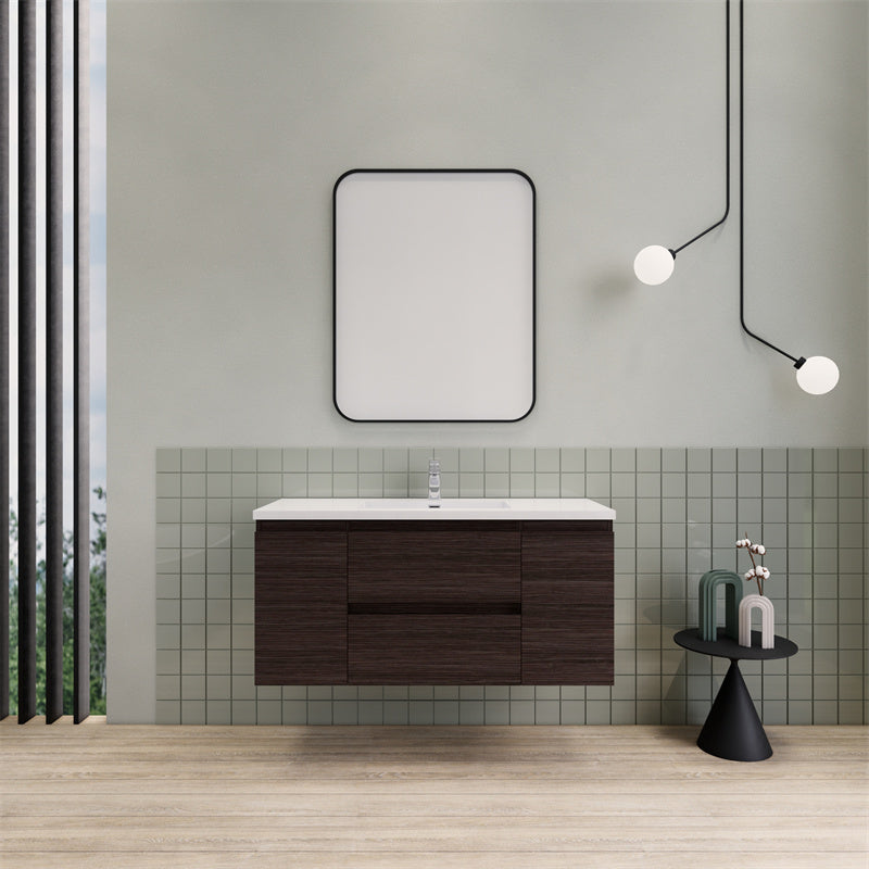 48" Magpie Floating Vanity in Dark Grey Oak