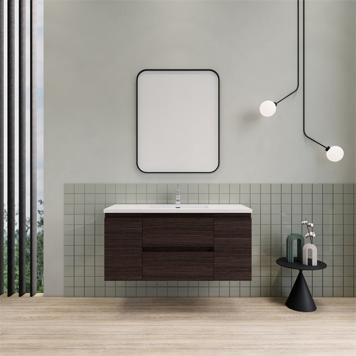48" Magpie Floating Vanity in Dark Grey Oak