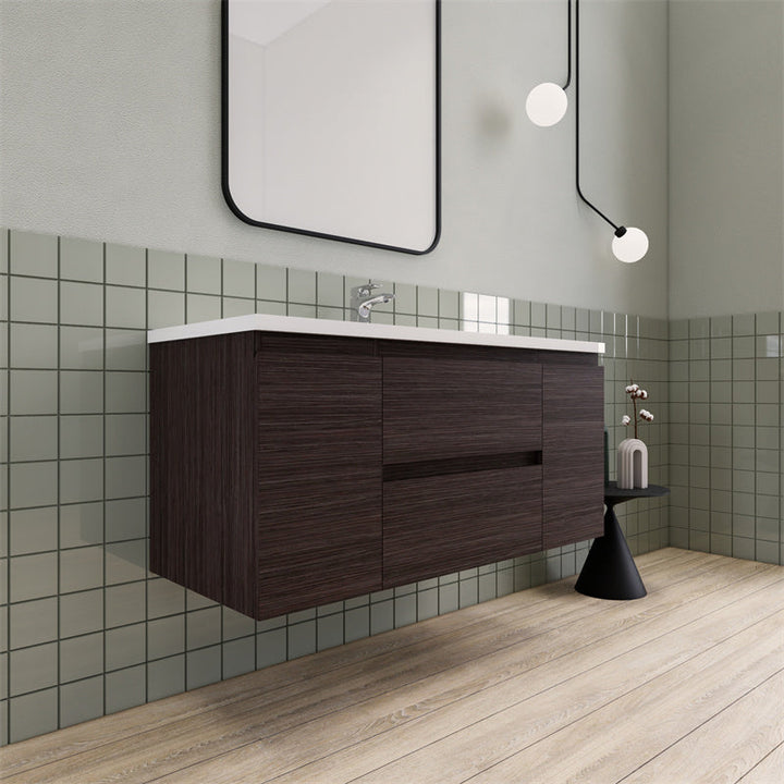 48" Magpie Floating Vanity in Dark Grey Oak