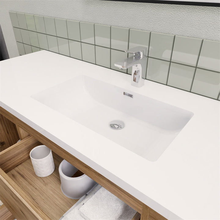 Magpie Floating Vanity in Natural Oak (24-84 inches)
