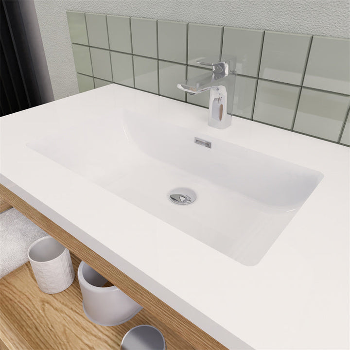 Magpie Floating Vanity in New England Oak (24-84 inches)