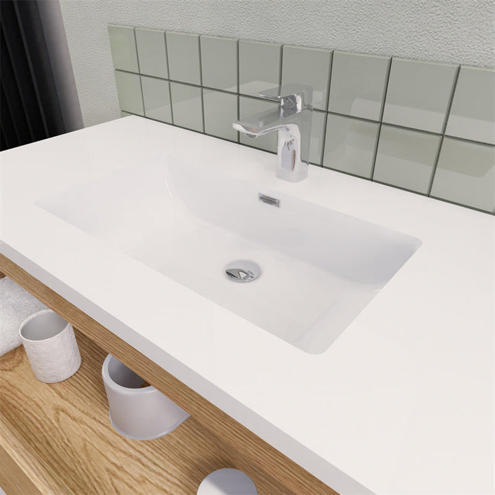 Magpie Floating Vanity in New England Oak (24-84 inches)