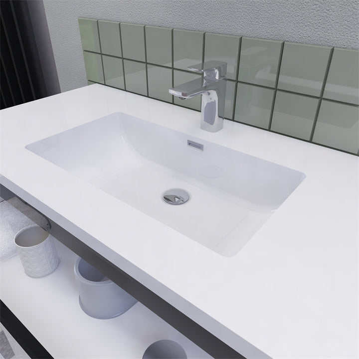 Magpie Floating Vanity in Glossy Black (24-84 inches)