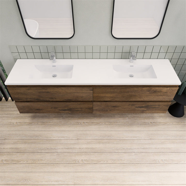 Magpie Floating Vanity in Rose Wood (24-84 inches)