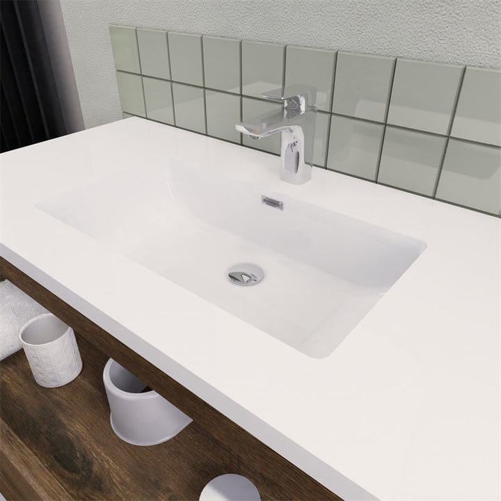 Magpie Floating Vanity in Rose Wood (24-84 inches)